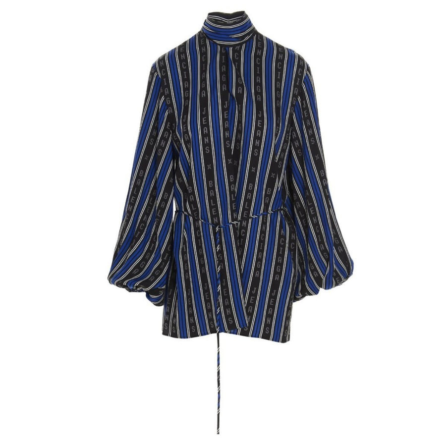Balenciaga-Wrapped Striped Blouse - Runway Catalog