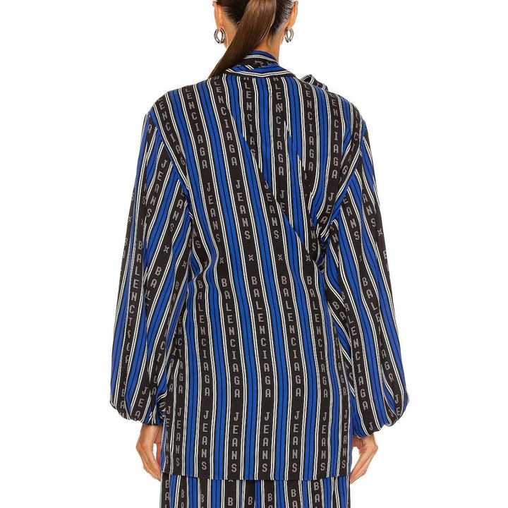 Wrapped Striped Blouse