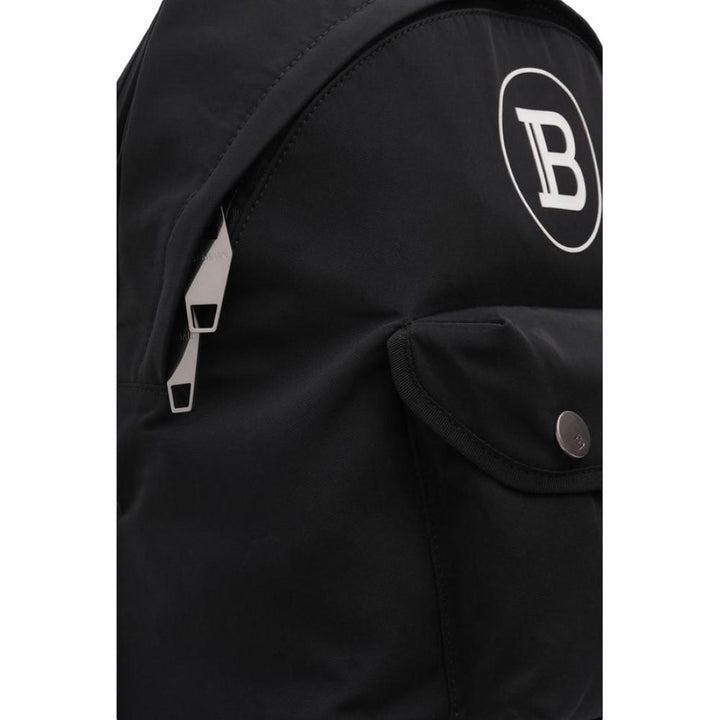 Balmain B-Back Black Nylon White Logo Backpack TM1S096TNYV
