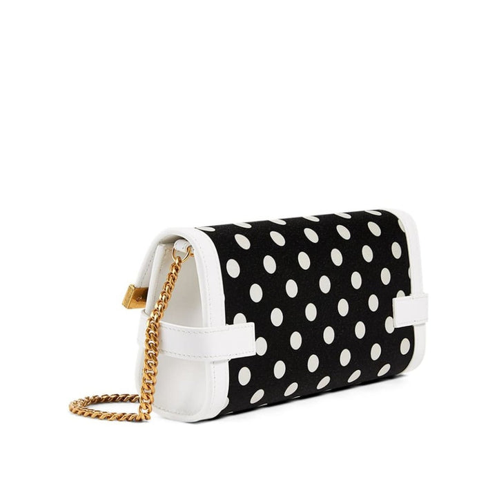 B-Buzz 23 Satin Clutch Bag In Polka Dot Print