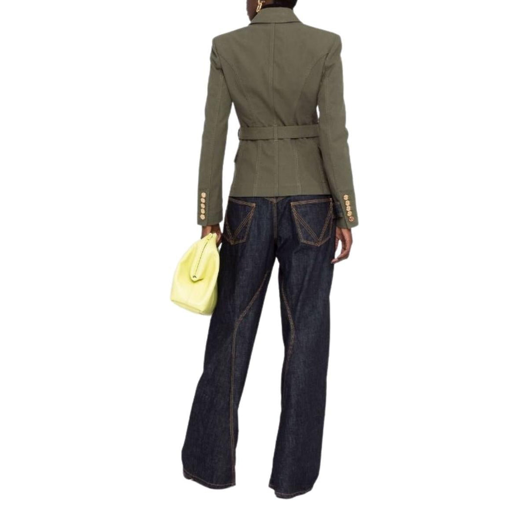 Belted Double-Breasted Blazer Jacket