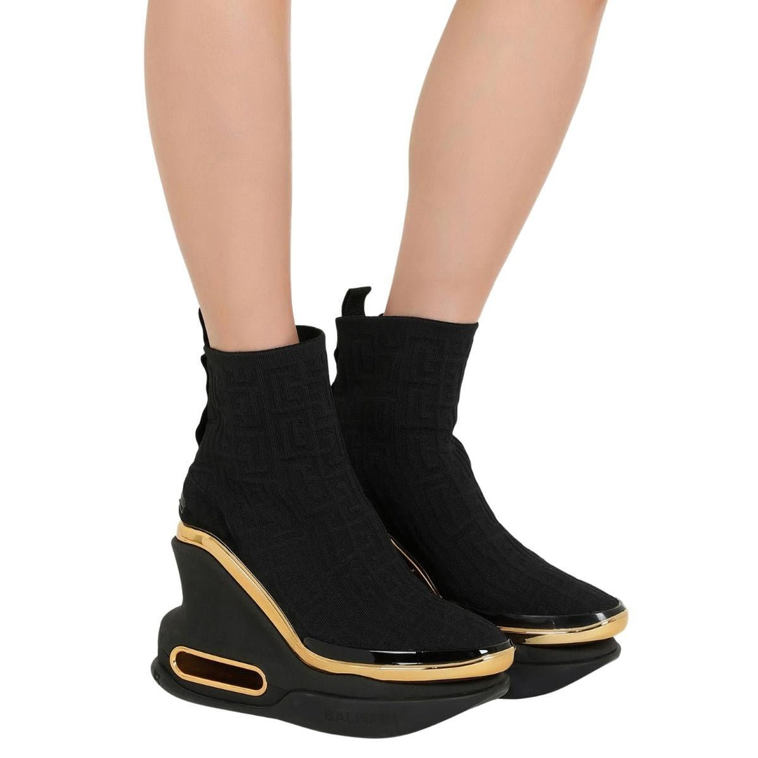 Bicolor and suede B-Bold wedge sneakers