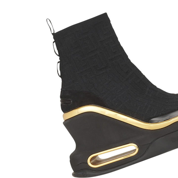 Bicolor and suede B-Bold wedge sneakers
