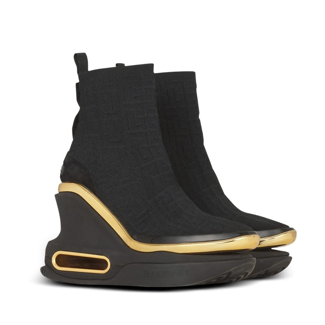 Bicolor and suede B-Bold wedge sneakers