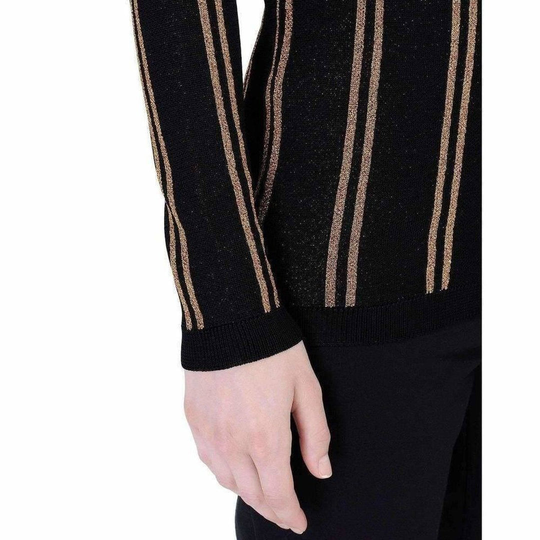 Black And Gold Striped Sweater