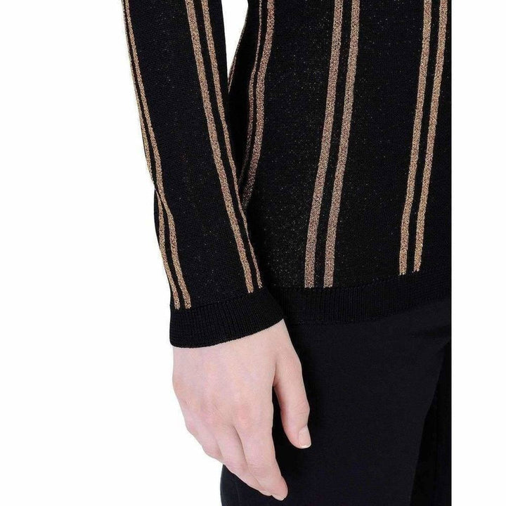 Black And Gold Striped Sweater