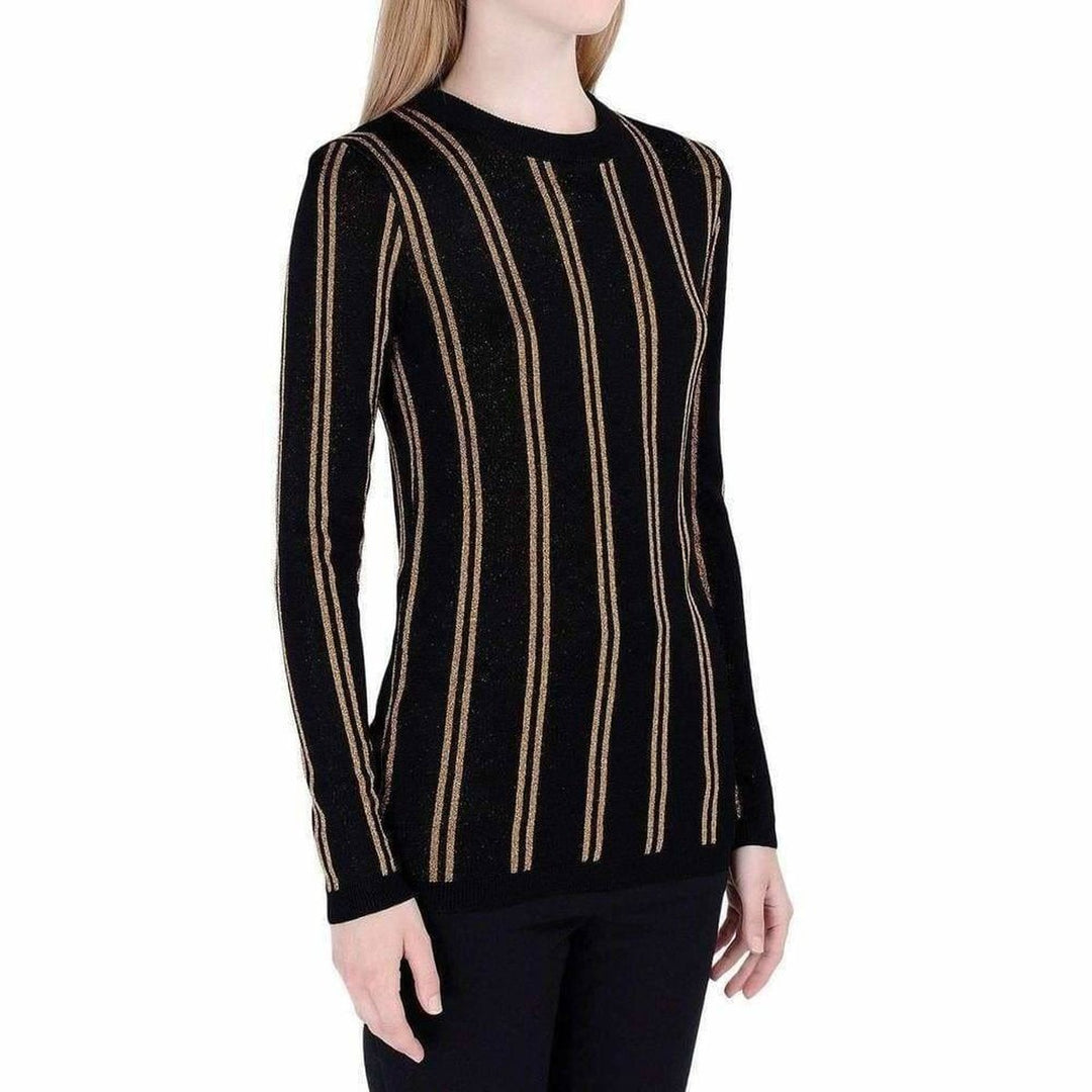 Black And Gold Striped Sweater