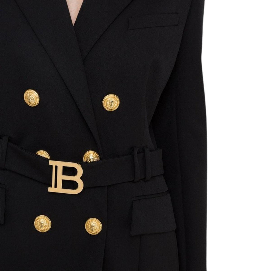 Black Belted Blazer Dress
