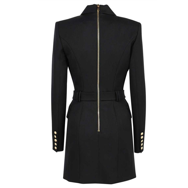 Black Belted Blazer Dress
