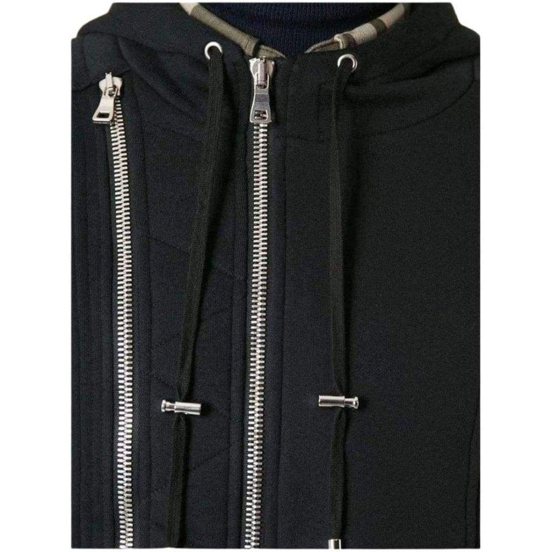 Black Biker Hoodie Jacket
