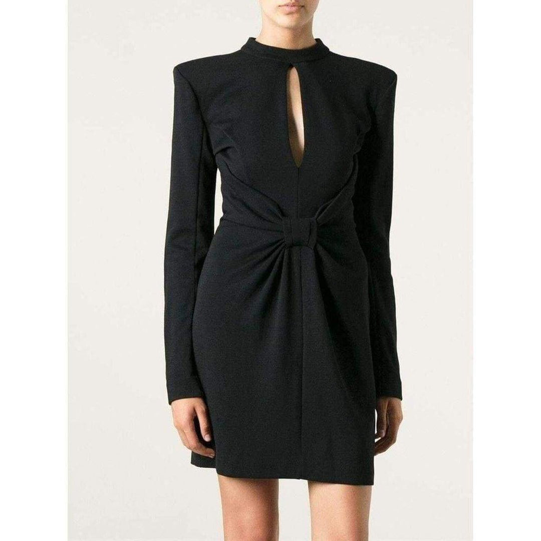Black Bow Detail Cocktail Dress