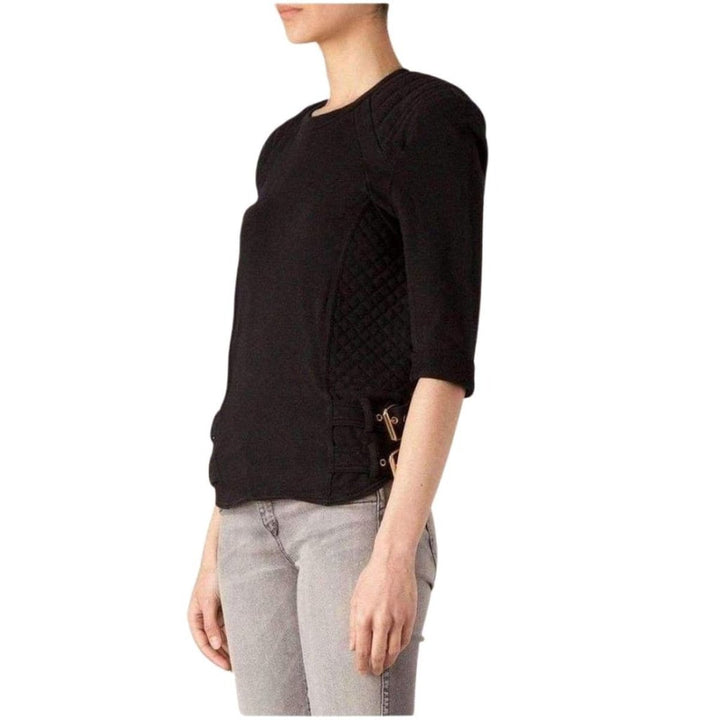 Cotton Quilted Panel Sweatshirt