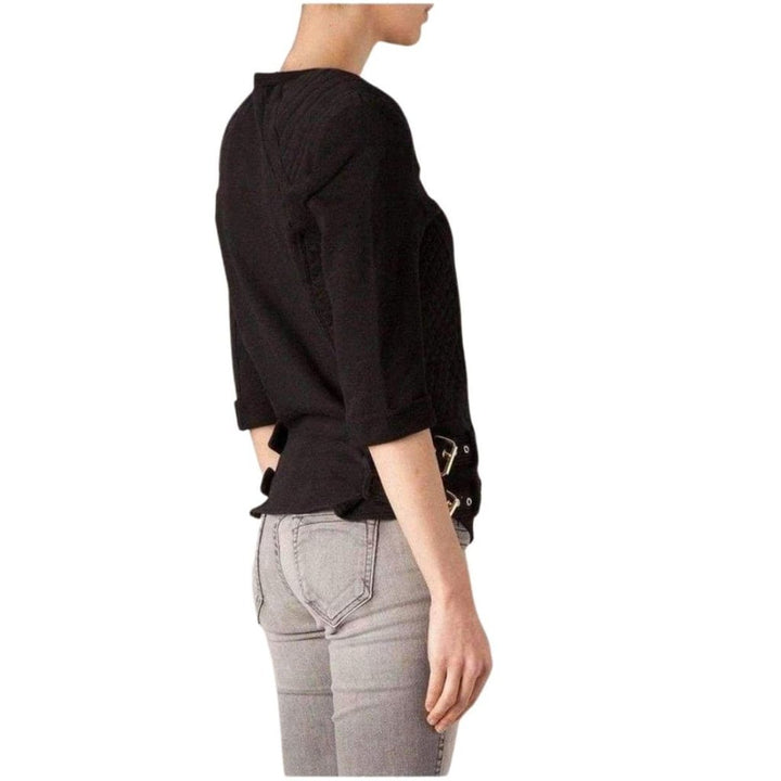 Cotton Quilted Panel Sweatshirt