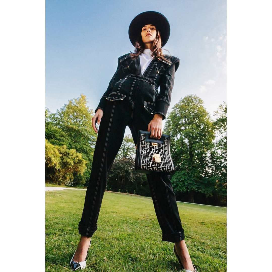 Black Denim Jumpsuit