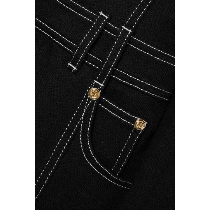 Black Denim Jumpsuit