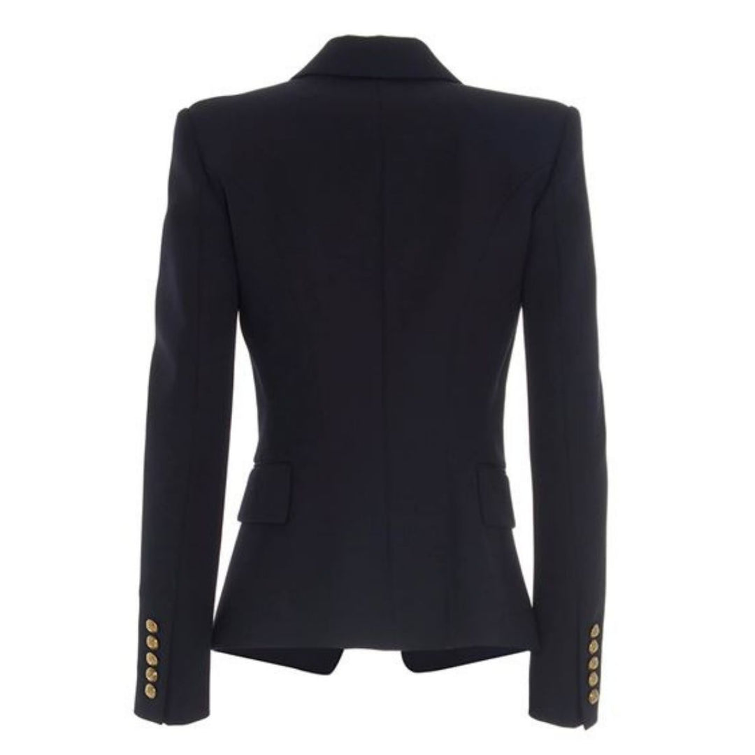 Black Double-Breasted Blazer Jacket