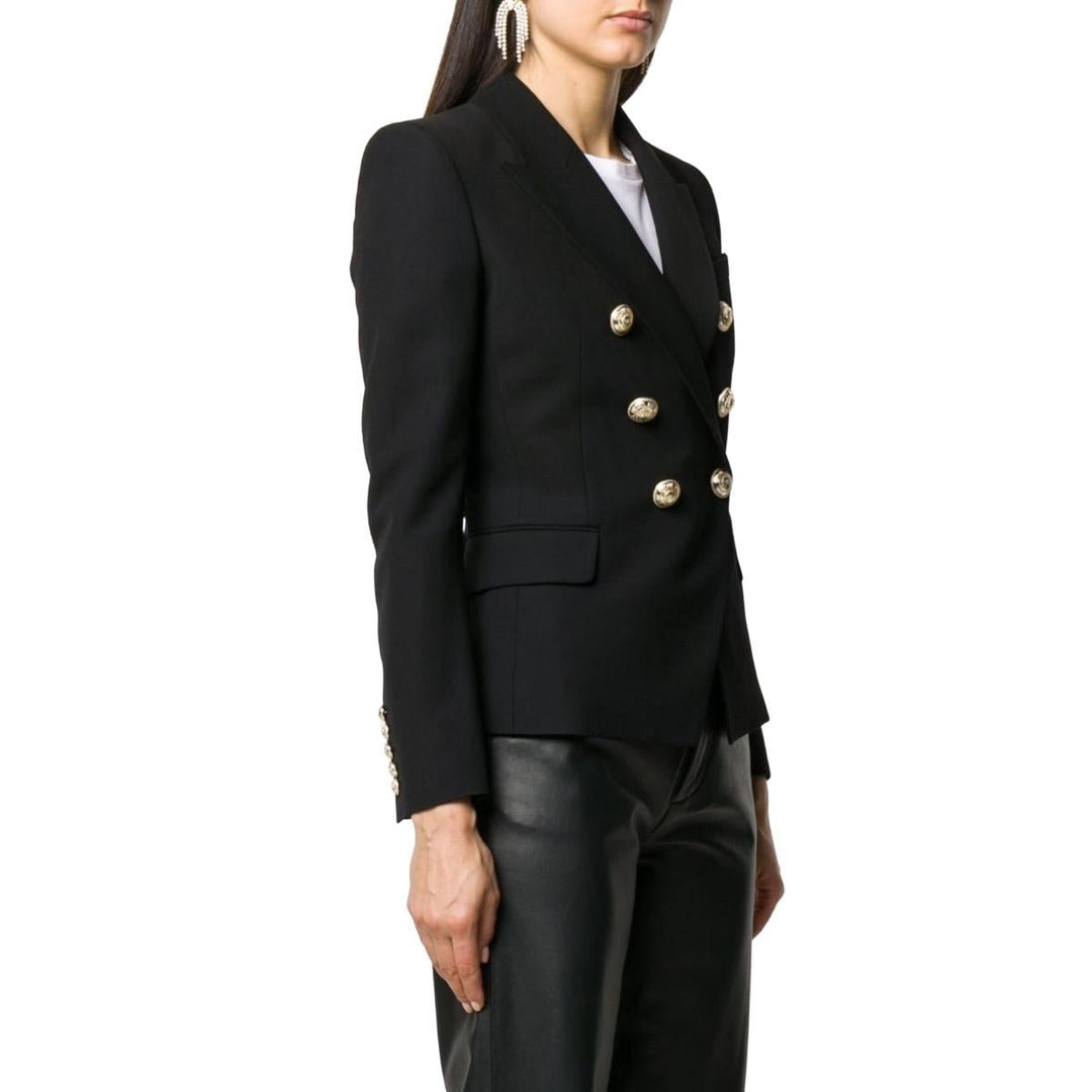Black Double-Breasted Blazer Jacket