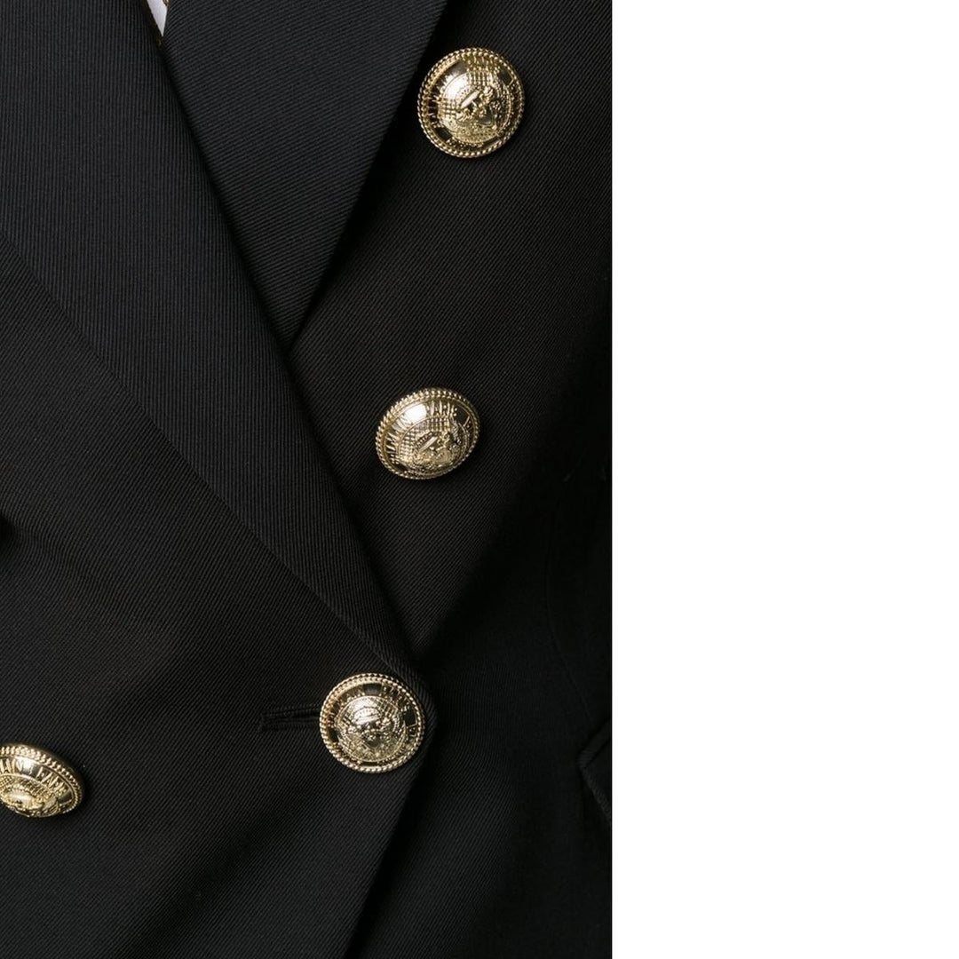 Black Double-Breasted Blazer Jacket