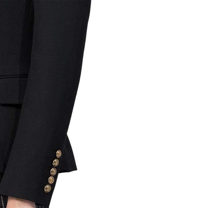 Black Double-Breasted Blazer Jacket
