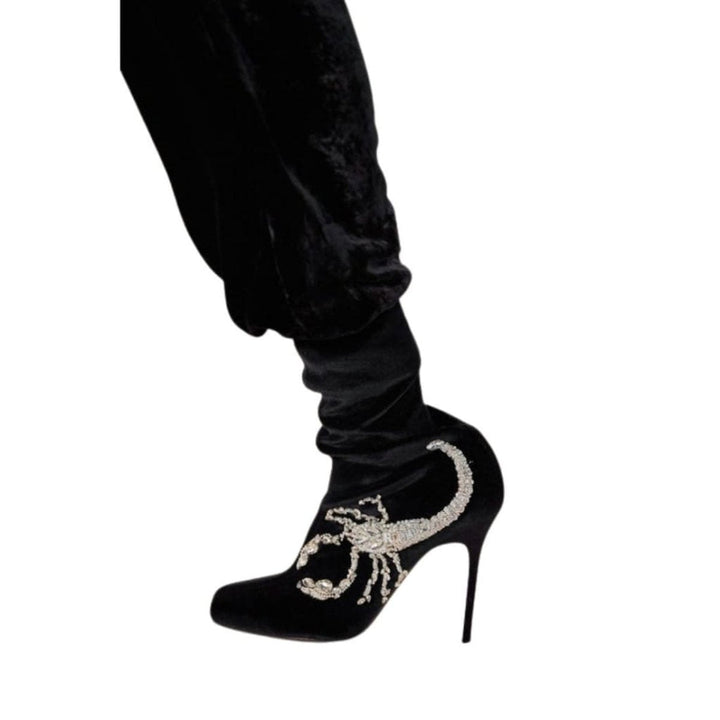 Scorpion Embellished Sock Boots