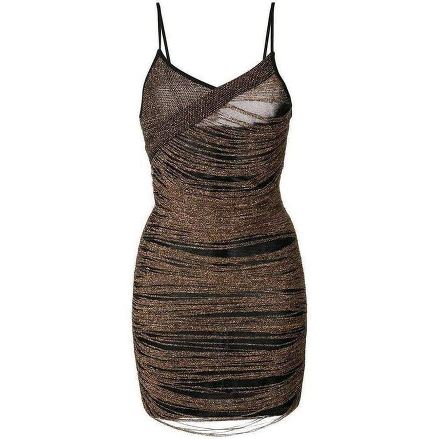 Balmain-Black Fitted Fringe Dress - Runway Catalog