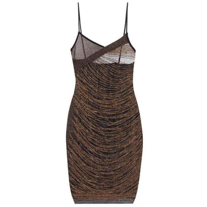 Black Fitted Fringe Dress
