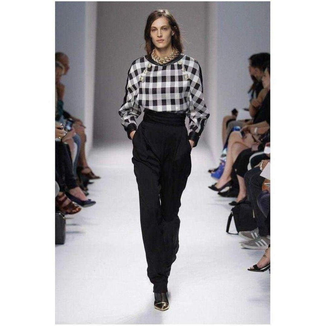 Black High Waisted Tuxedo Pants