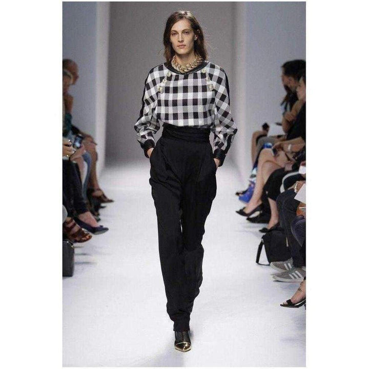 Black High Waisted Tuxedo Pants