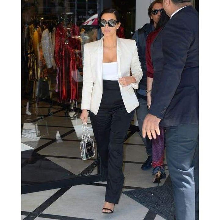 Black High Waisted Tuxedo Pants