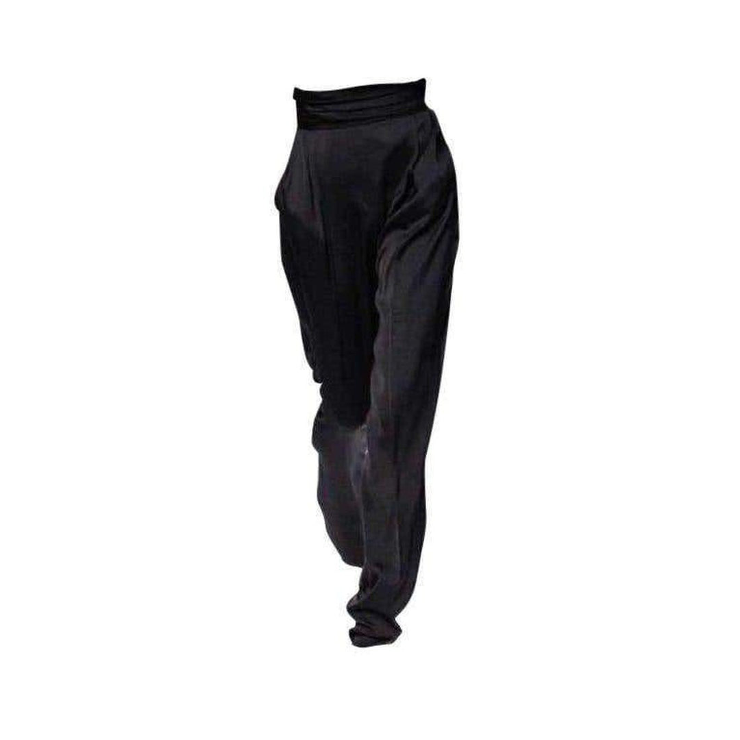Black High Waisted Tuxedo Pants