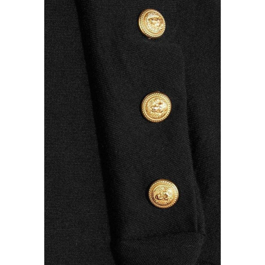 Black Knit Turtleneck Fine Wool Sweater