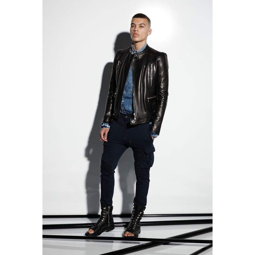 Black Leather Biker Jacket