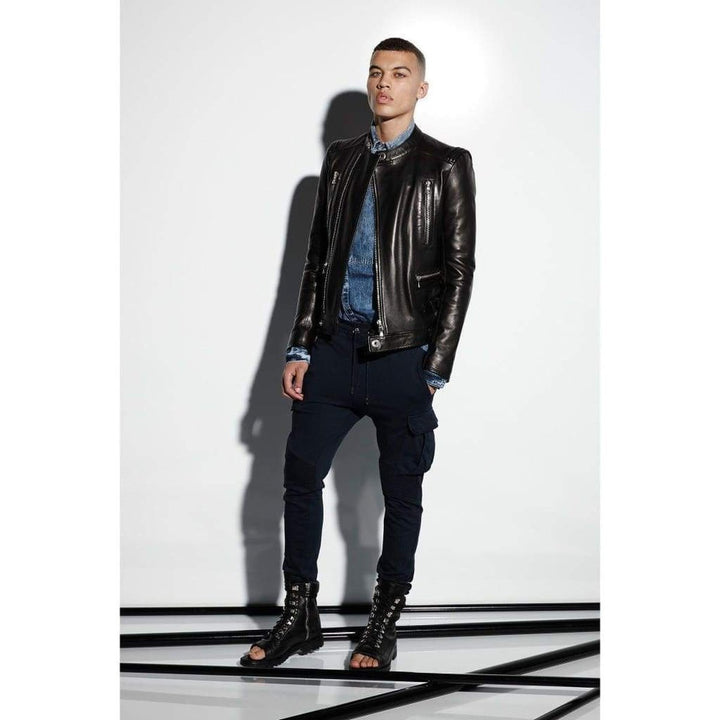 Black Leather Biker Jacket
