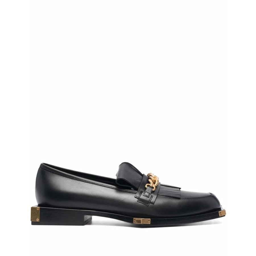 Balmain-Black Tomi Leather Loafers - Runway Catalog