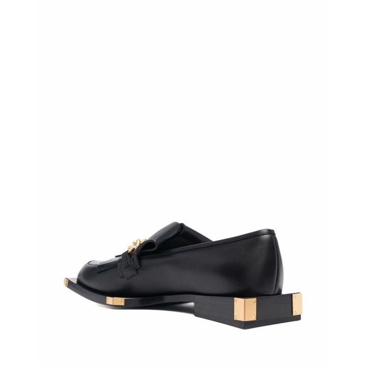 Black Tomi Leather Loafers