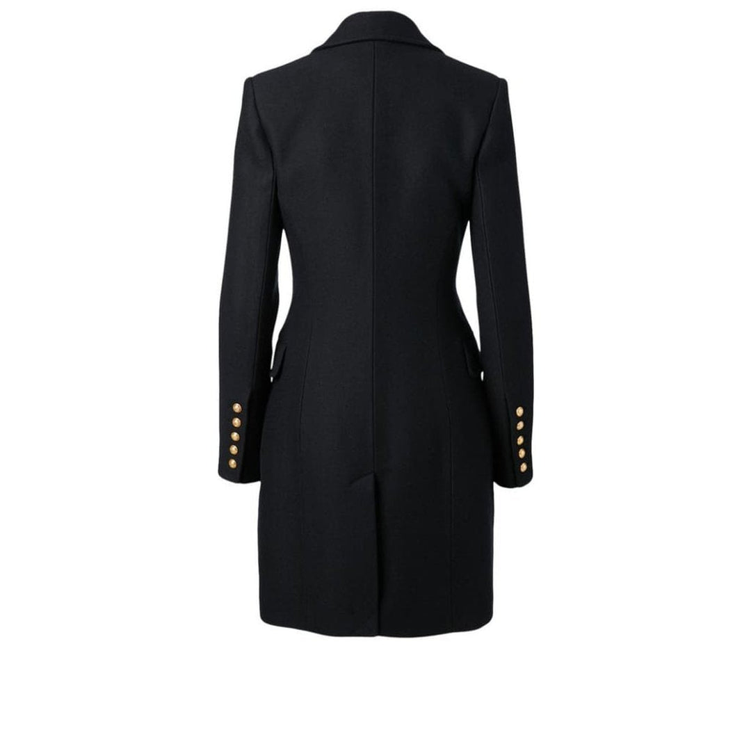 Black Wool And Cashmere Double-Breasted Coat