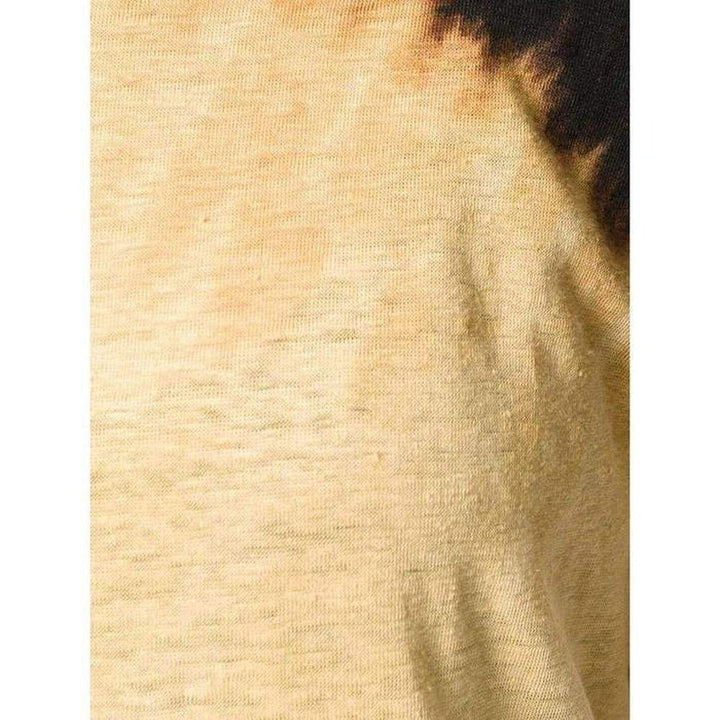 Black Yellow Tie Dye Top
