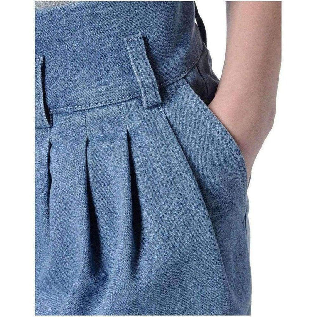 Blue Denim High Waist Pants