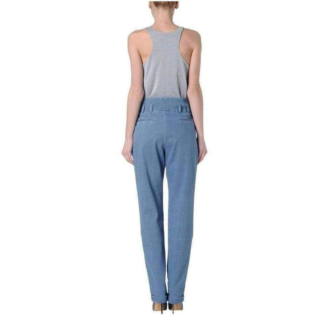 Blue Denim High Waist Pants
