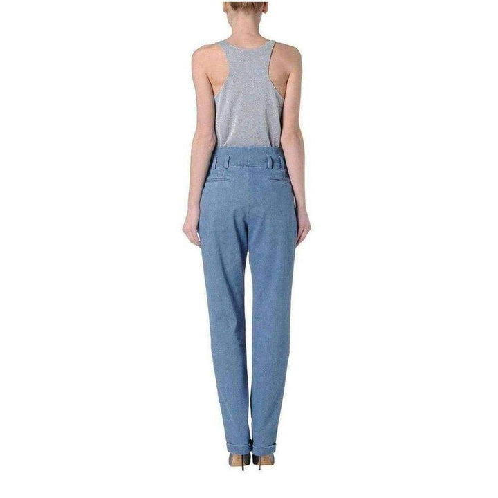 Blue Denim High Waist Pants