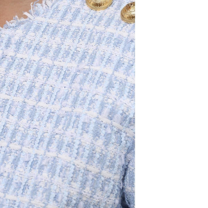 Blue Tweed Dress