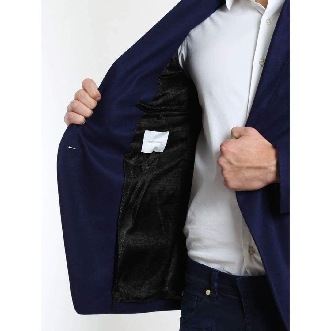 Blue Wool Blazer with Epaulettes