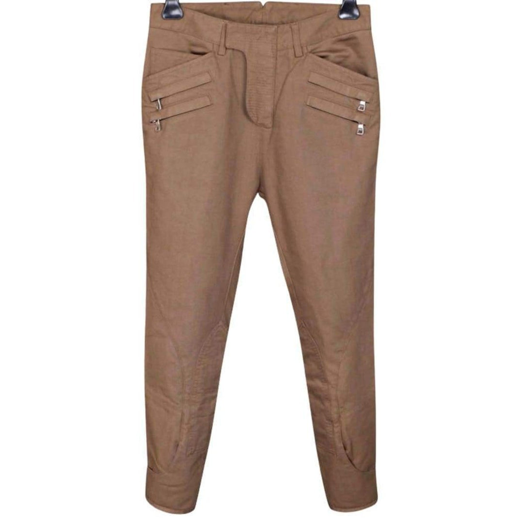 Balmain-Brown Cropped Trousers - Runway Catalog