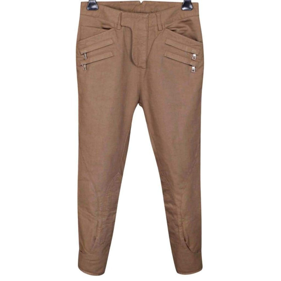 Balmain-Brown Cropped Trousers - Runway Catalog