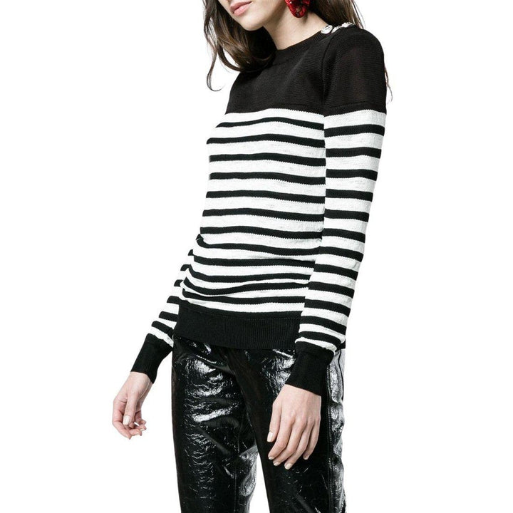 Crew Neck Stripe Long Sleeve Jumper
