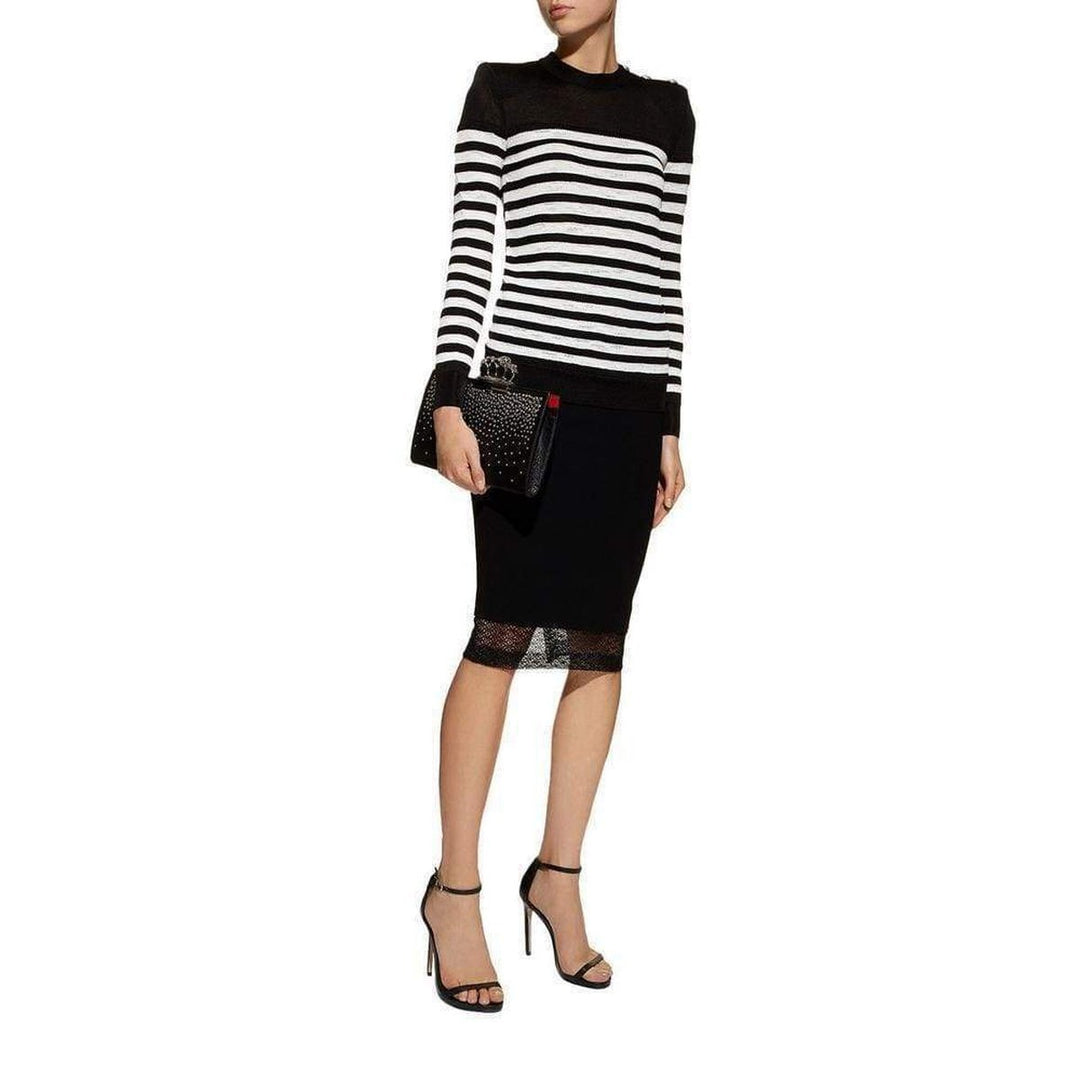 Crew Neck Stripe Long Sleeve Jumper