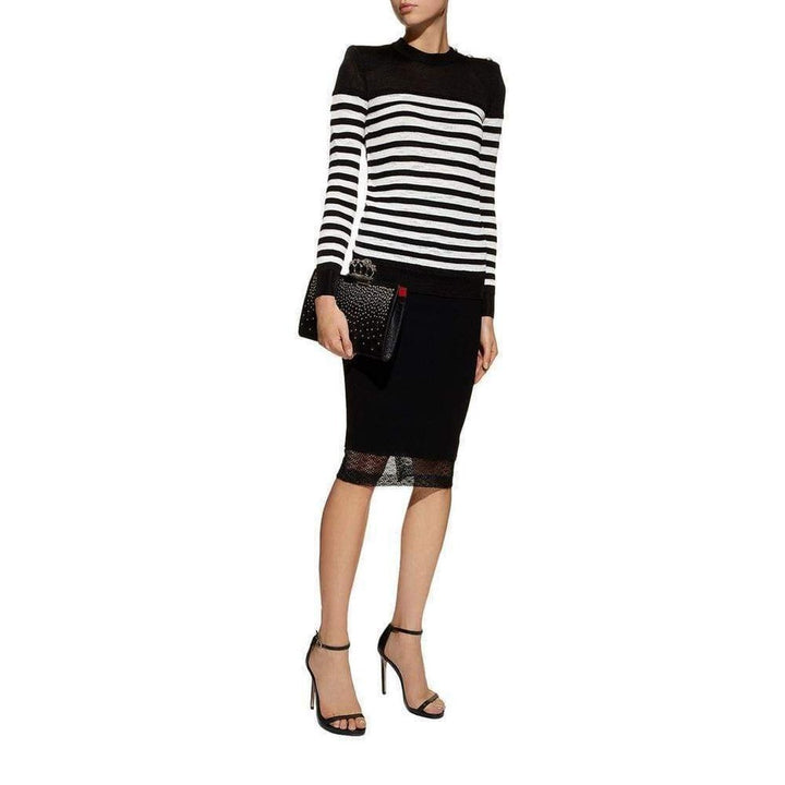 Crew Neck Stripe Long Sleeve Jumper