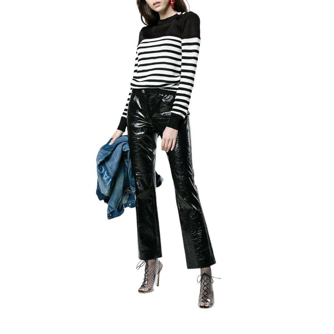 Crew Neck Stripe Long Sleeve Jumper