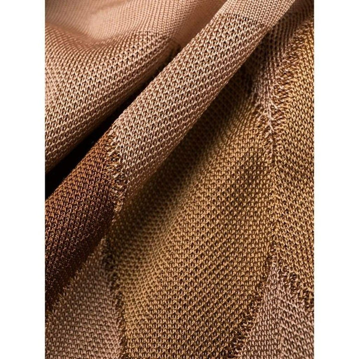 Diamond Jacquard V-neck Knitted Dress