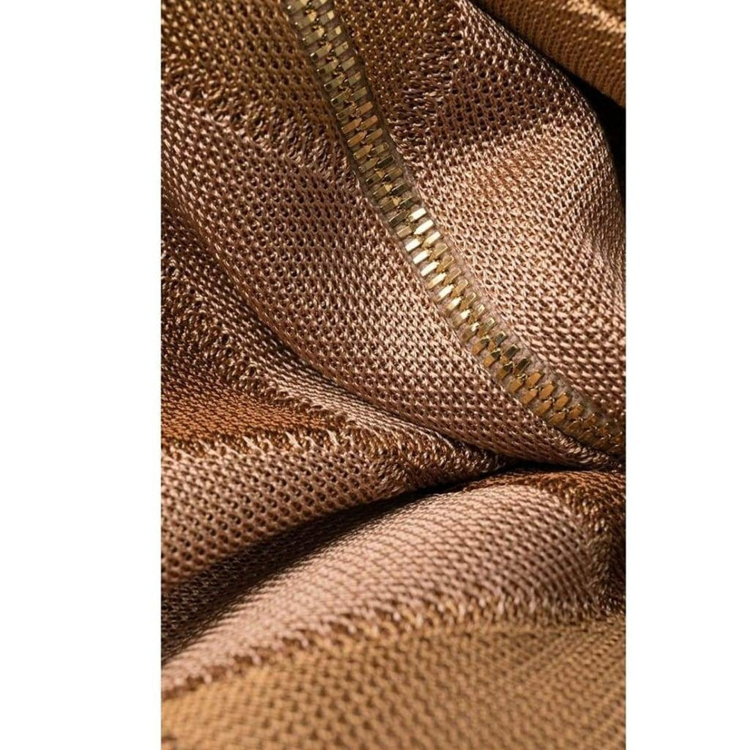 Diamond Jacquard V-neck Knitted Dress